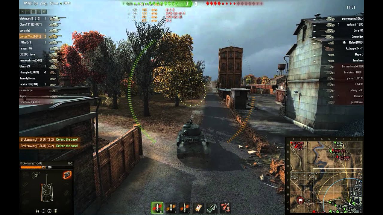 World of Tanks IS-2 - Highway - Squished AMX 12t