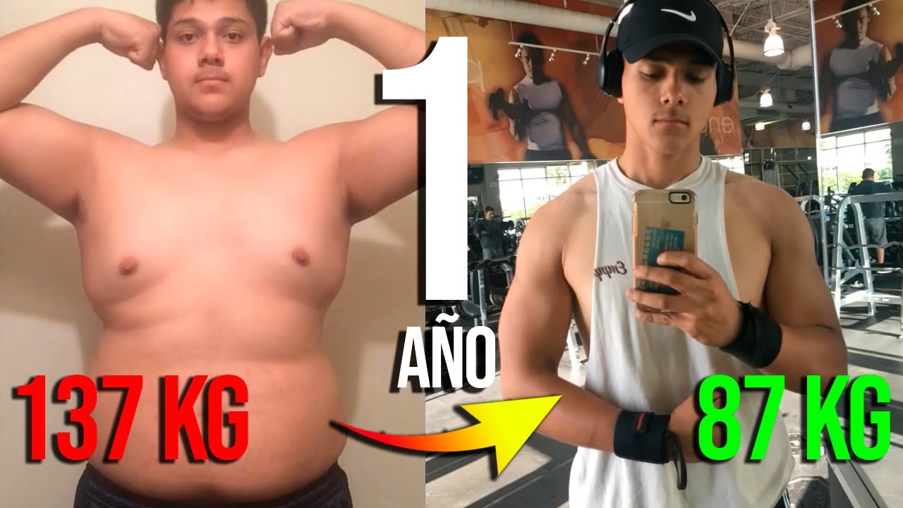 CAMBIO FÍSICO GYM 💪 Perdió 50KG de GRASA en solo 1 AÑO (IMPACTANTE) 😲
