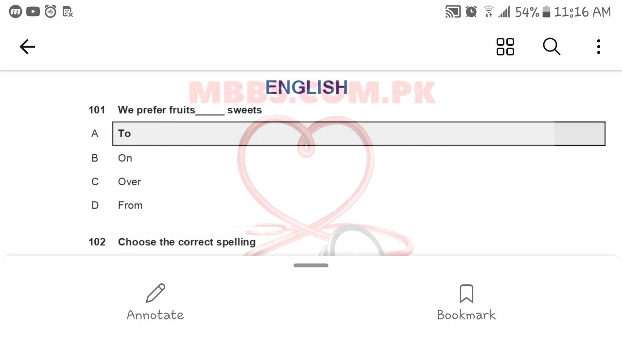 NMDCAT 2020 (English Portion Solution)