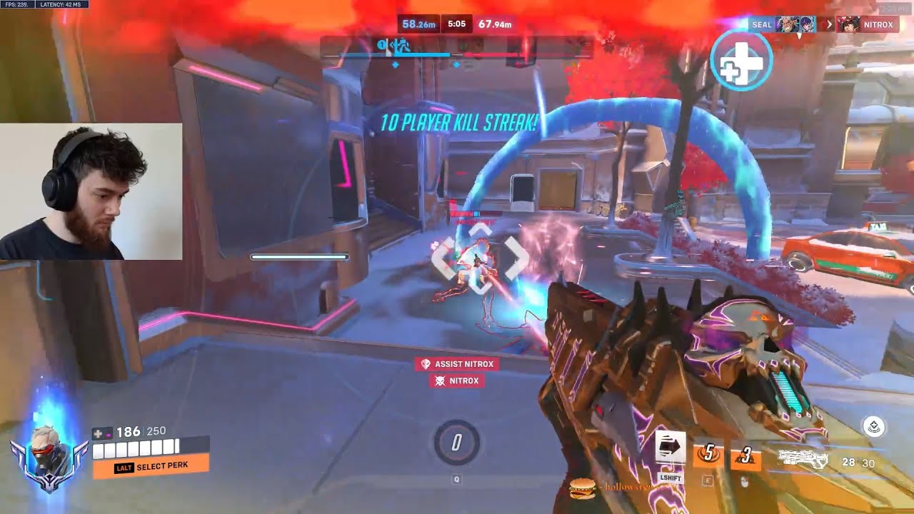 HUMAN AIMBOT! DAFRAN SOLDIER 76 OVERWATCH 2 SEASON 16 TOP 500 GAMEPLAY