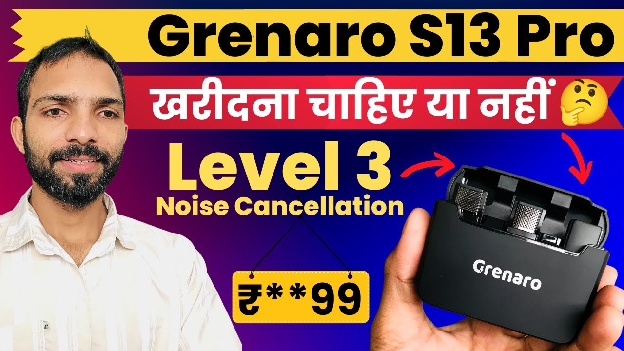 GRENARO S13 Pro Microphone Full Detailed Review | Wireless Mic | Best Mic For IPhone/Android