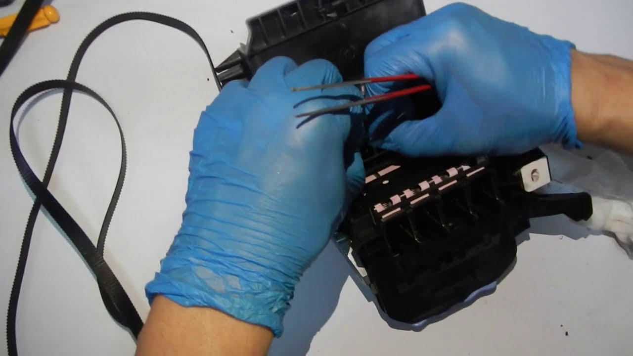 Repair for HP DJ 500/800 Check & Replacing Damaged Carriage Belt Error: 86:01 Carriage-Axis Shutdown