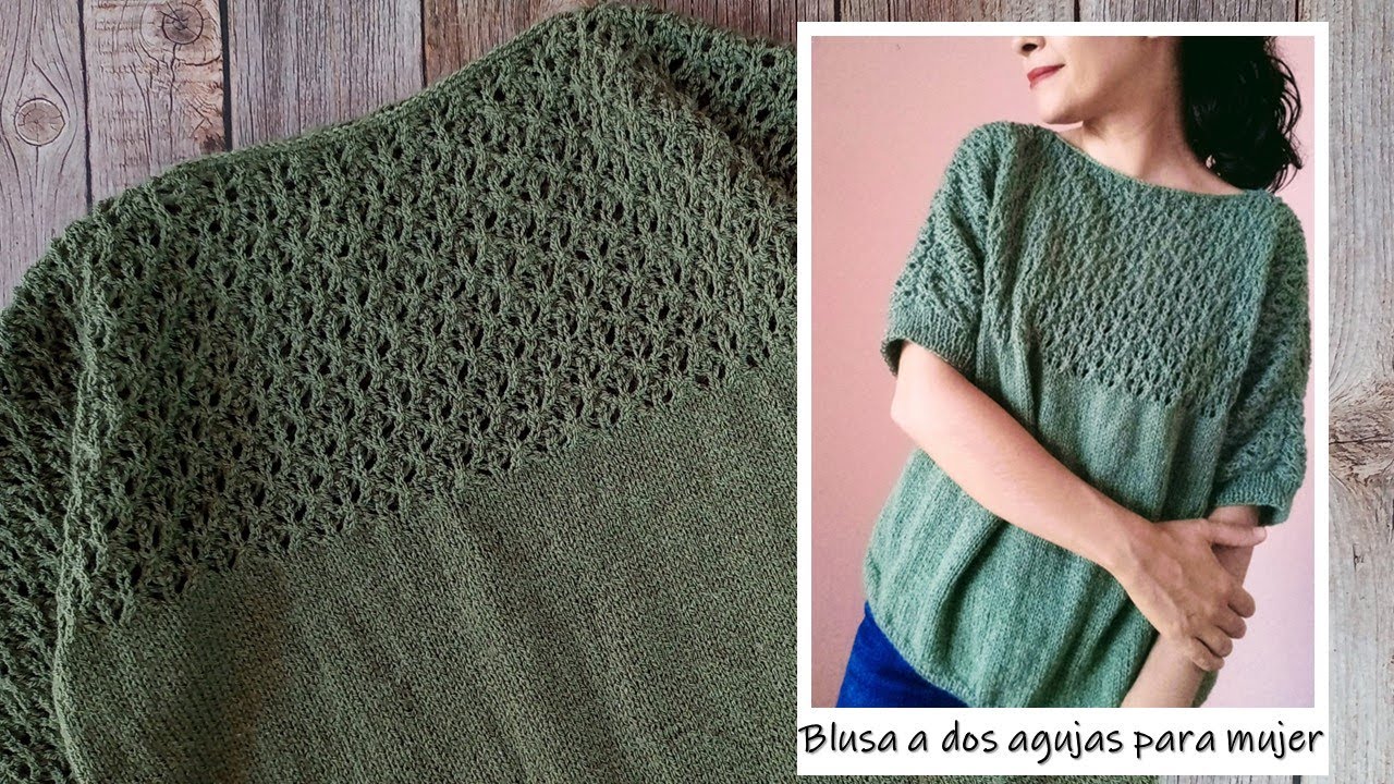 Blusa a dos agujas para mujer ¡Paso a paso!!