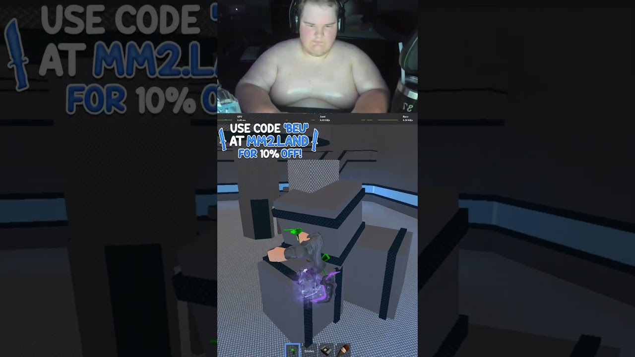 hitting a mm2 trickshot (FACE CAM)