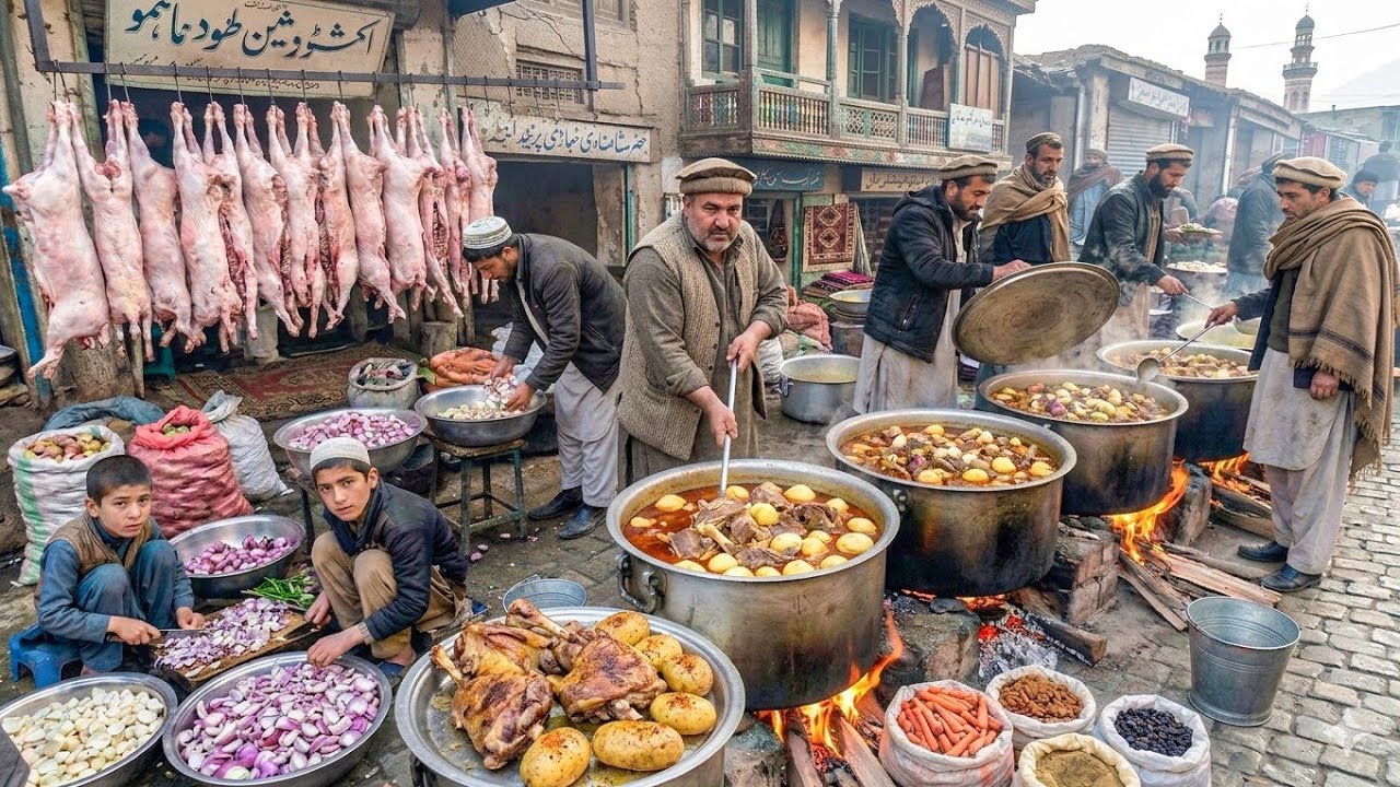 Breakfast in Afghanistan | Famous Street food in Afghanistan | Kabuli Pulao recipe | Liver Fry