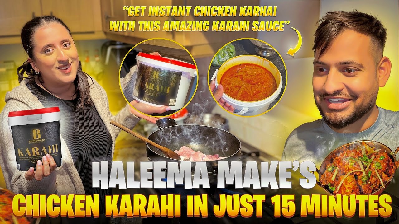 🍗🔥 How Haleema Makes Chicken Karahi in Just 15 Mins ⏱️ | 🇬🇧 BALTI TOWERS Kashmiri Sauce