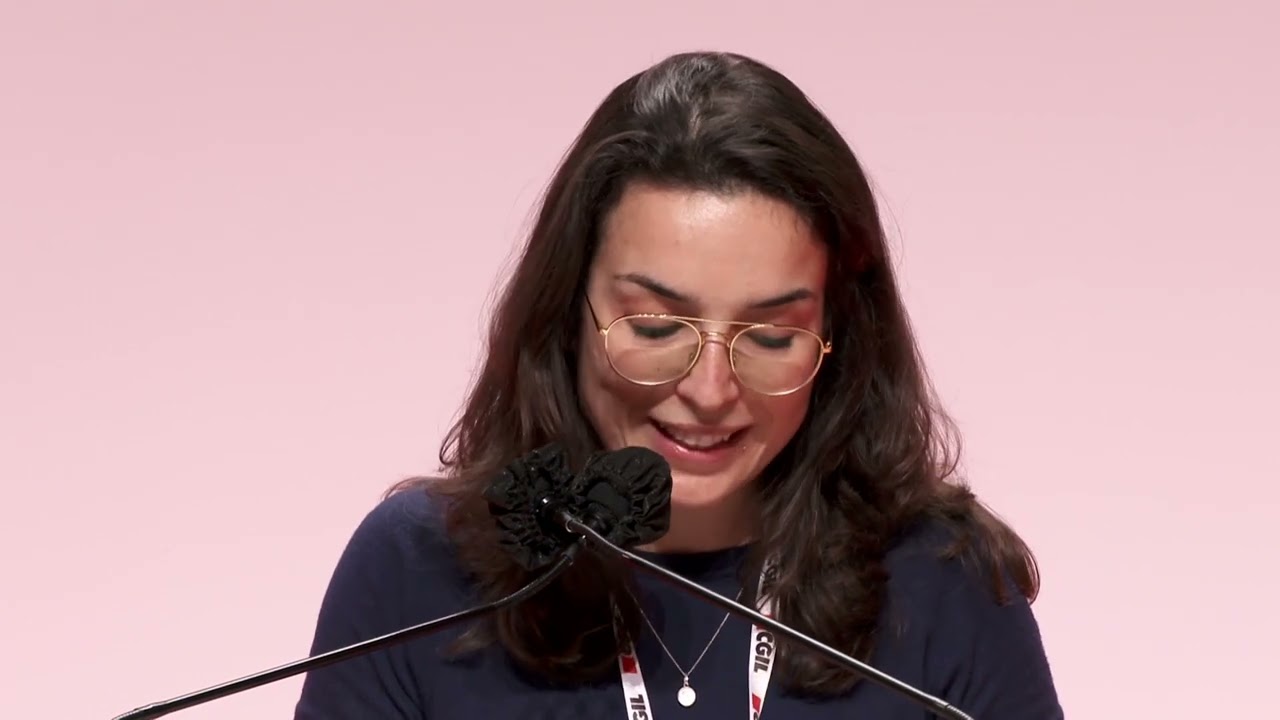 Elena Pagni (Nidil Firenze), intervento all'assemblea Cgil a Rimini