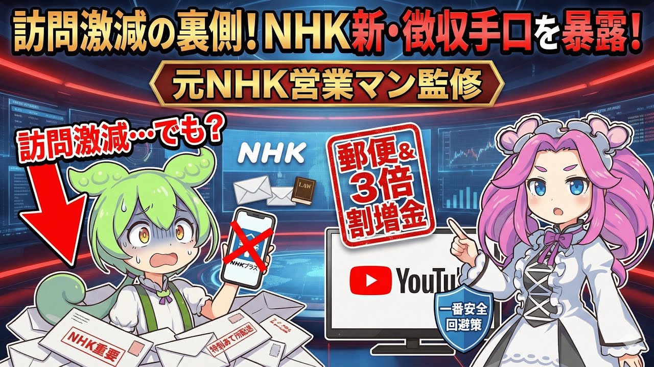 【NHK受信料】元NHK営業マン監修、スマホも対象！？いま一番ヤバい「郵便」と「3倍割増金」の最新手口を暴露します【ずんだもん解説】
