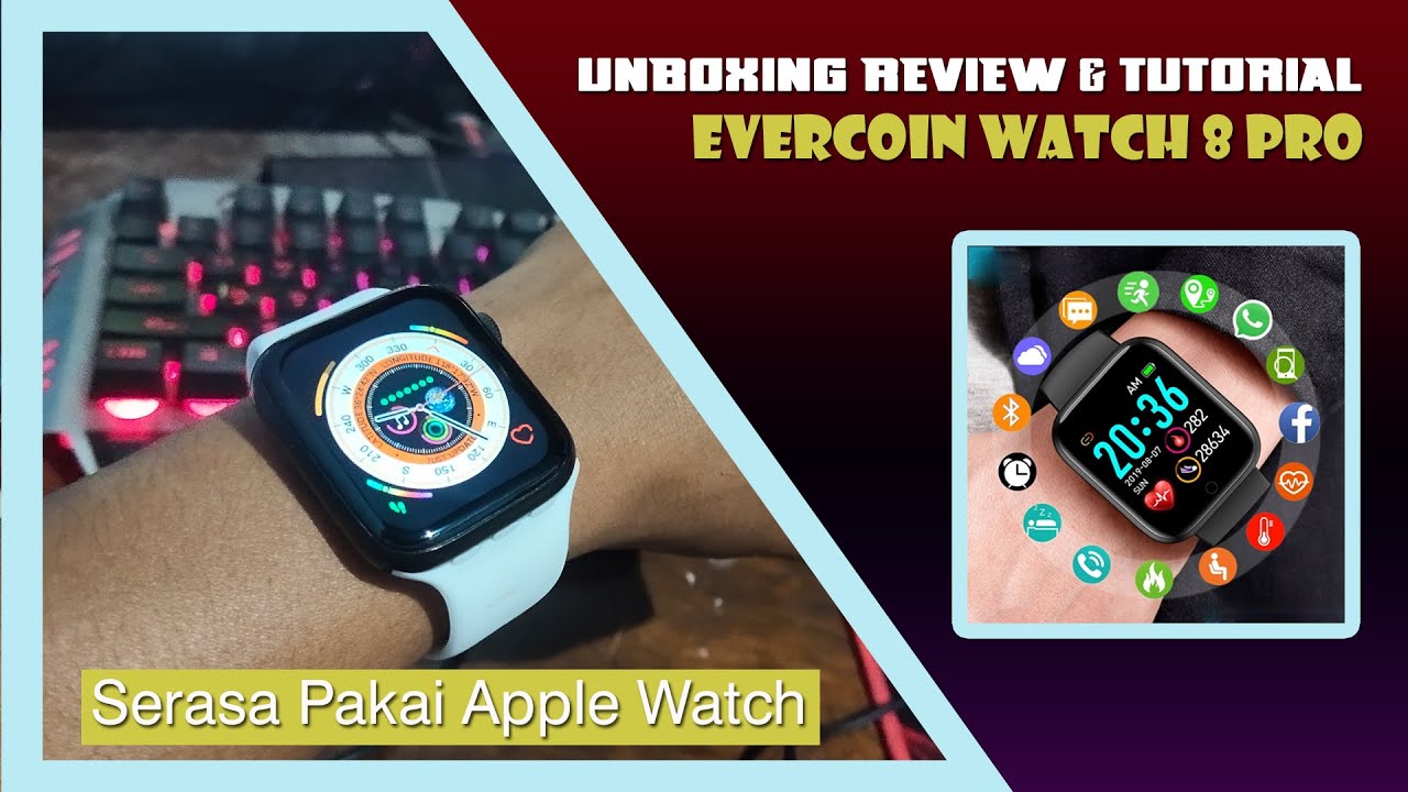 Review Smartwatch EVERCOIN WATCH 8 PRO ! Smartwatch Murah Mirip Apple Watch