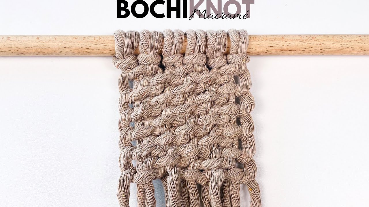 Macrame Knot Pattern: Knitted blanket with Half knots Tutorial