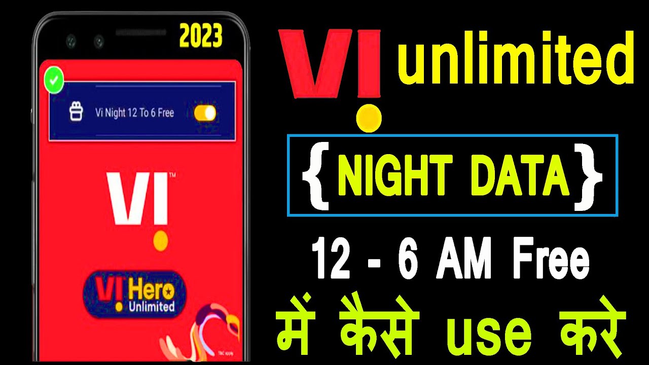vi ka unlimited night data kaise use kare ? ! 12 am to 6 am vi night pack data on trick setting