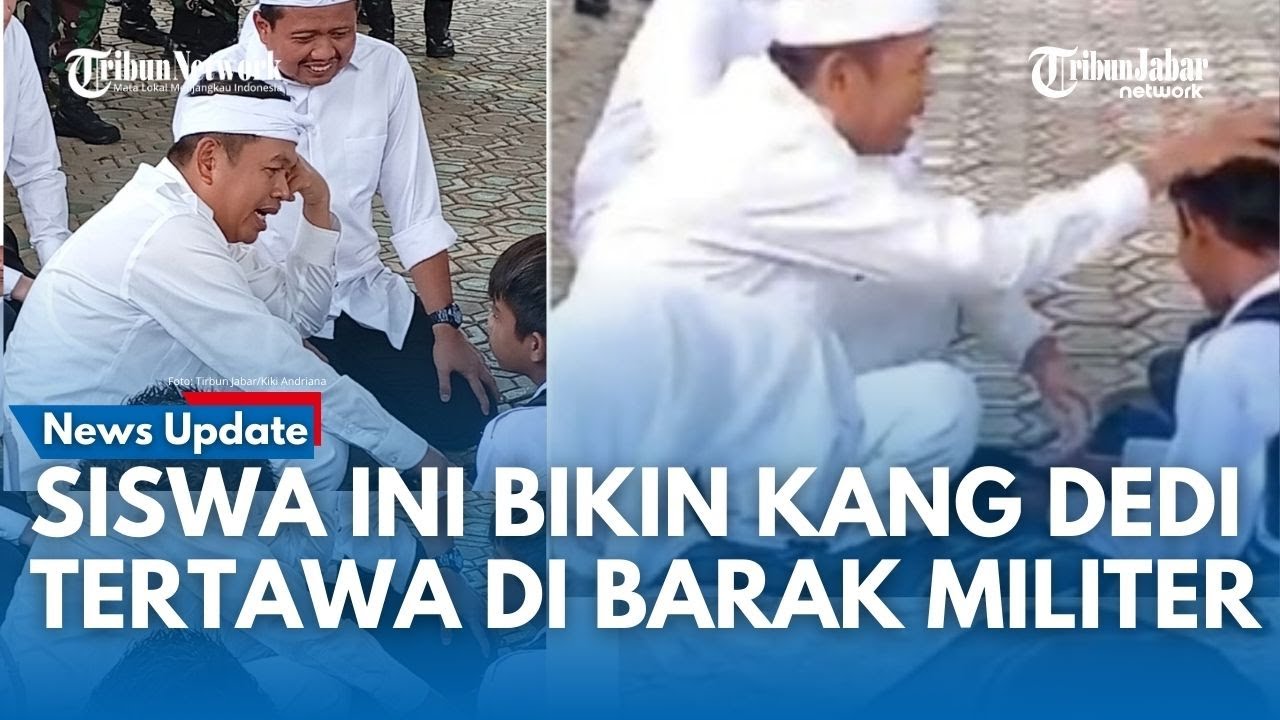TAWA LEPAS DEDI MULYADI di Barak Militer Sumedang Saat Dengar Alasan Seorang Siswa Bolos Sekolah