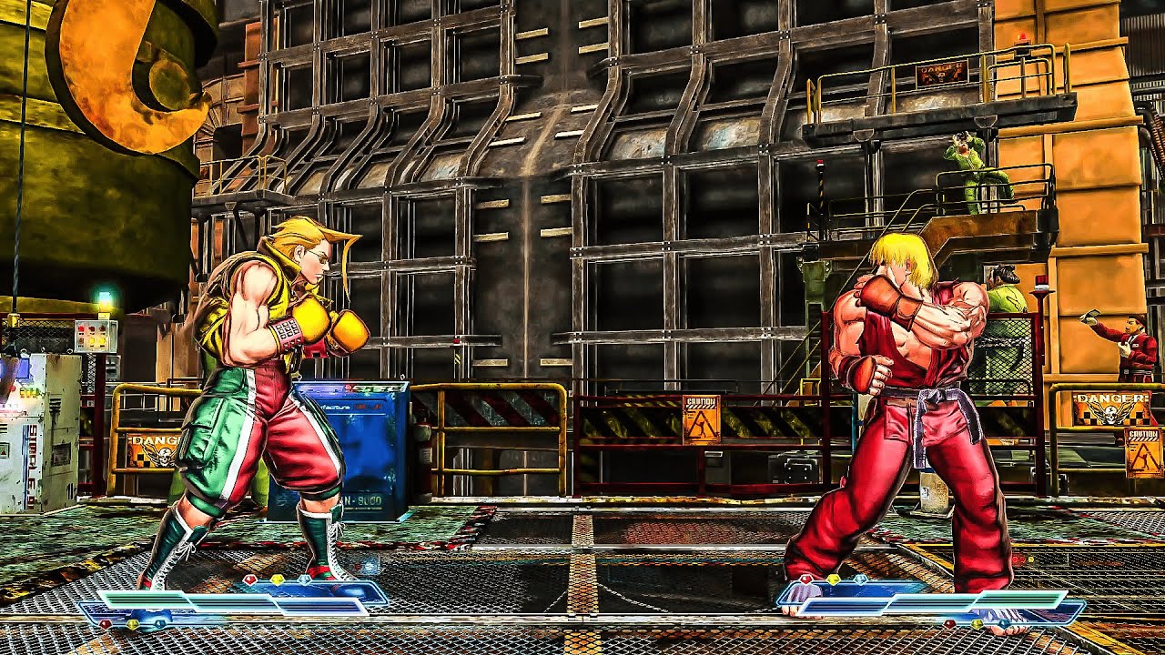 Street Fighter X Tekken : Jin & Steve  VS  Guile & Ken - pc Gameplay (Hard Fight ) 1080p