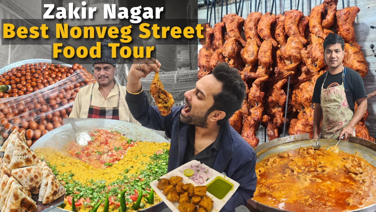 Best Places for Extreme NONVEG in Zakir Nagar. Tawa Keema Gosht, Chicken Fry,Changezi,Afghani Samosa