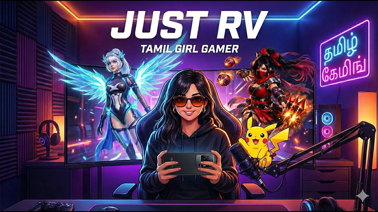 BGMI Squad LIVE 🎮 Play with Me! | Tamil Girl Gamer | Just RV #bgmi #pubgmobile #live