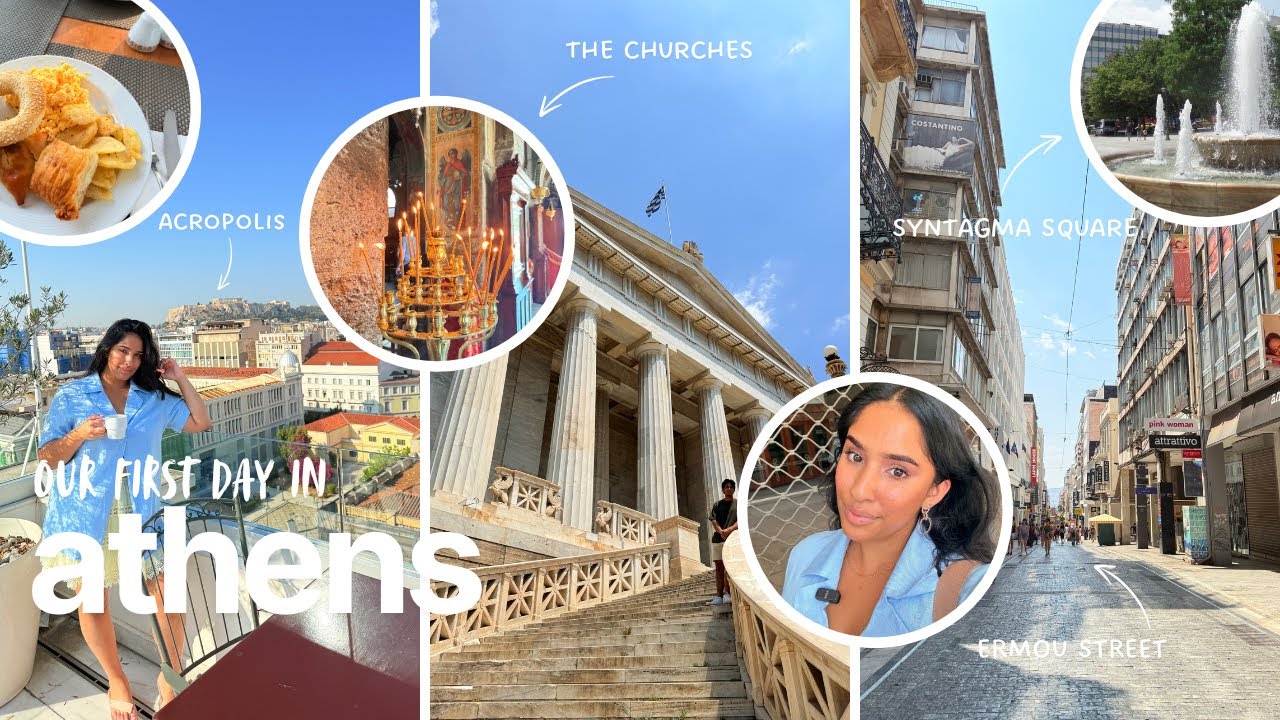ATHENS | is THIS the best greek city for shopping?! hotel titania breakfast, ermou st and exploring!