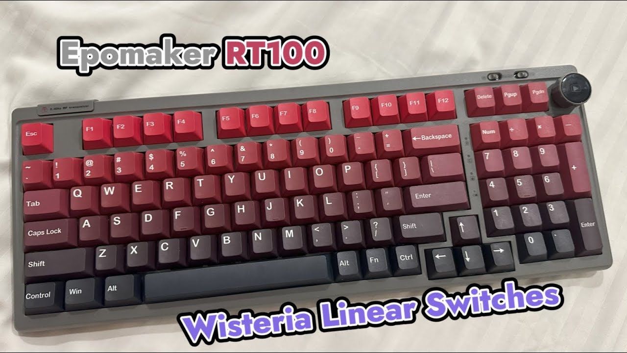 Full-size Keyboard with OLED Screen | Epomaker RT100 Build |  Wisteria Linear Switch |