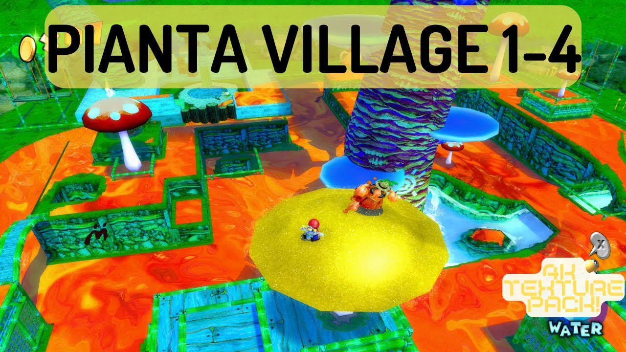 Mario Sunshine 4K: Part 12 - Pianta Village