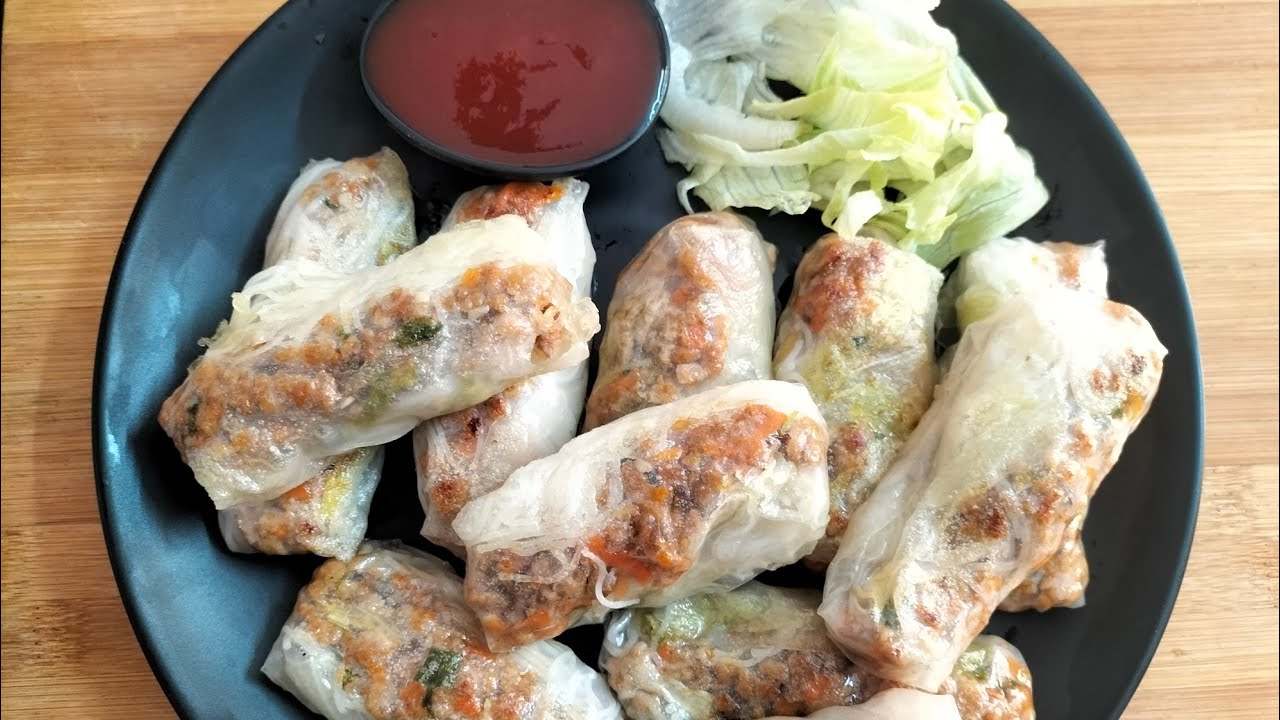 Thai Chicken Rice Paper Rolls | Crispy Chicken Rice paper Rolls |