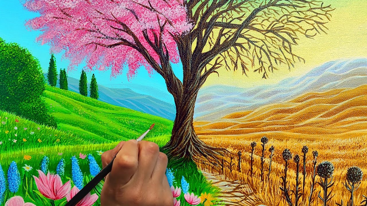Surreal Acrylic Still Life Painting Tutorial 🌳 Tree, how shall I bless your way