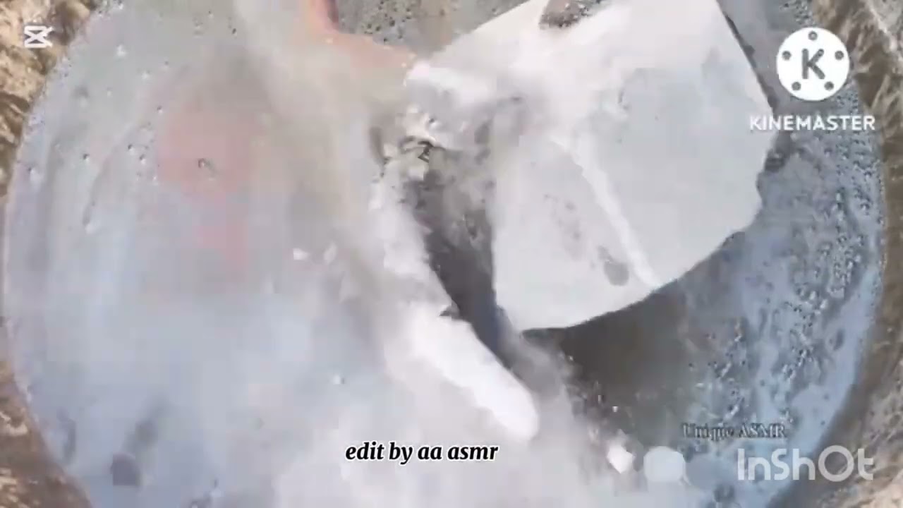 Credit @unique asmr series #asmrrelax #asmrstisfying #crumbling #cement #crush #sand #asmrvideo