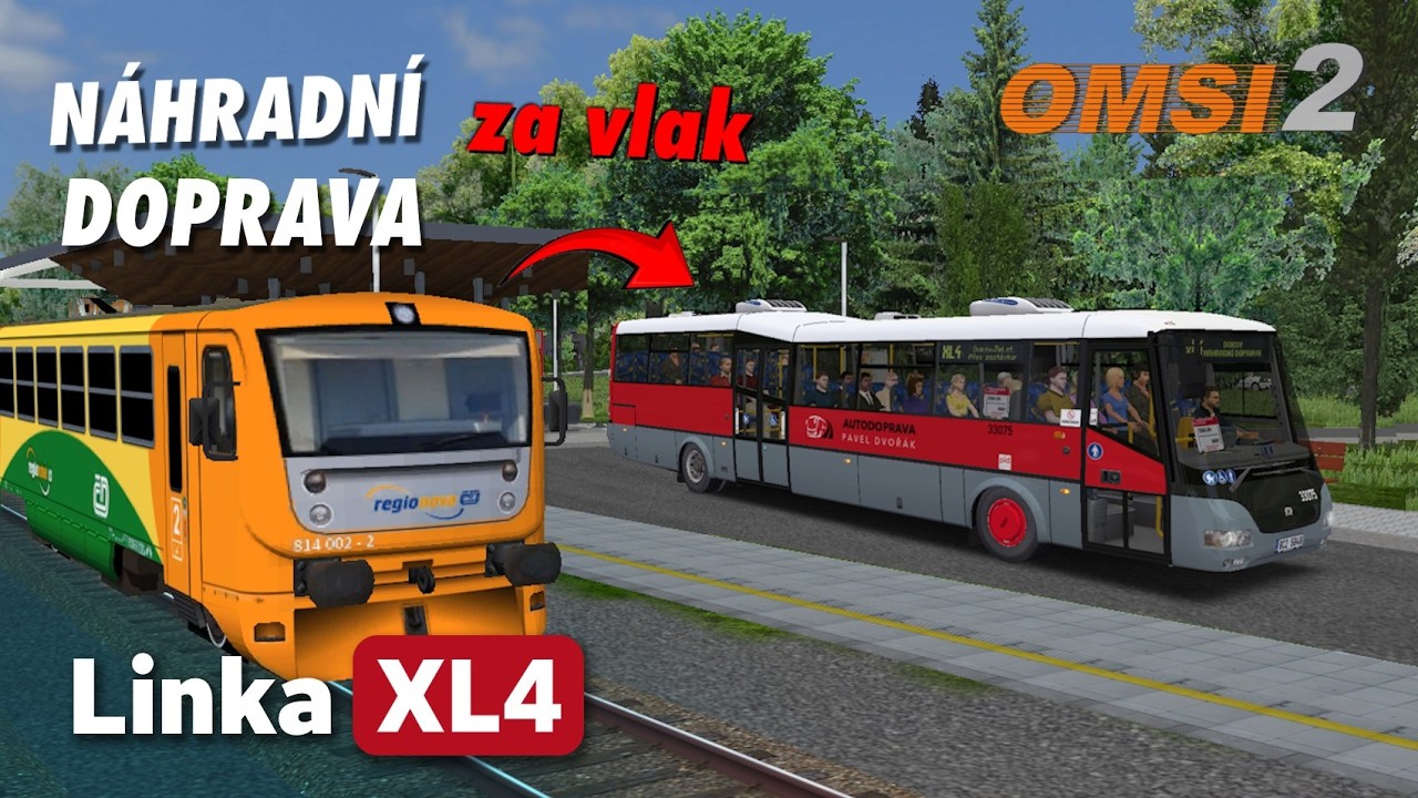OMSI 2 #213 - Česká Lípa → Doksy! Mapa 400 má update 1.4! 🚂 Náhradní doprava za vlak