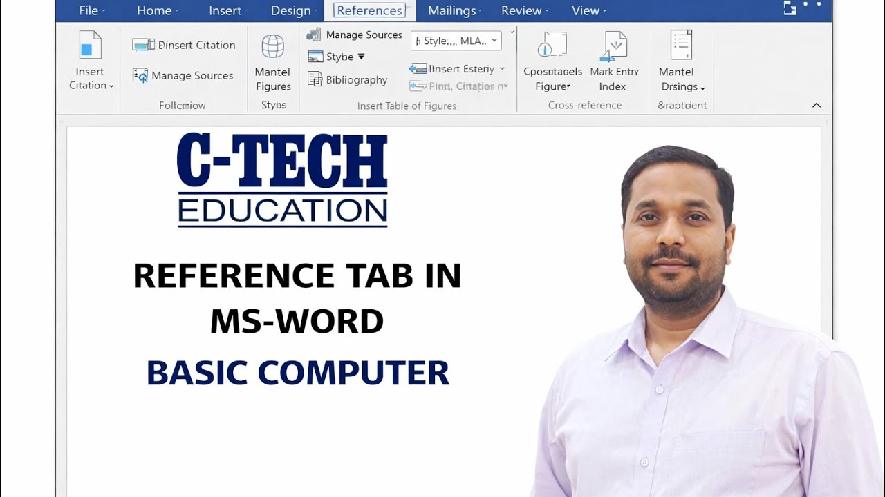 How to Use a MS-WORD Office In Reference Tab Part=2 .....