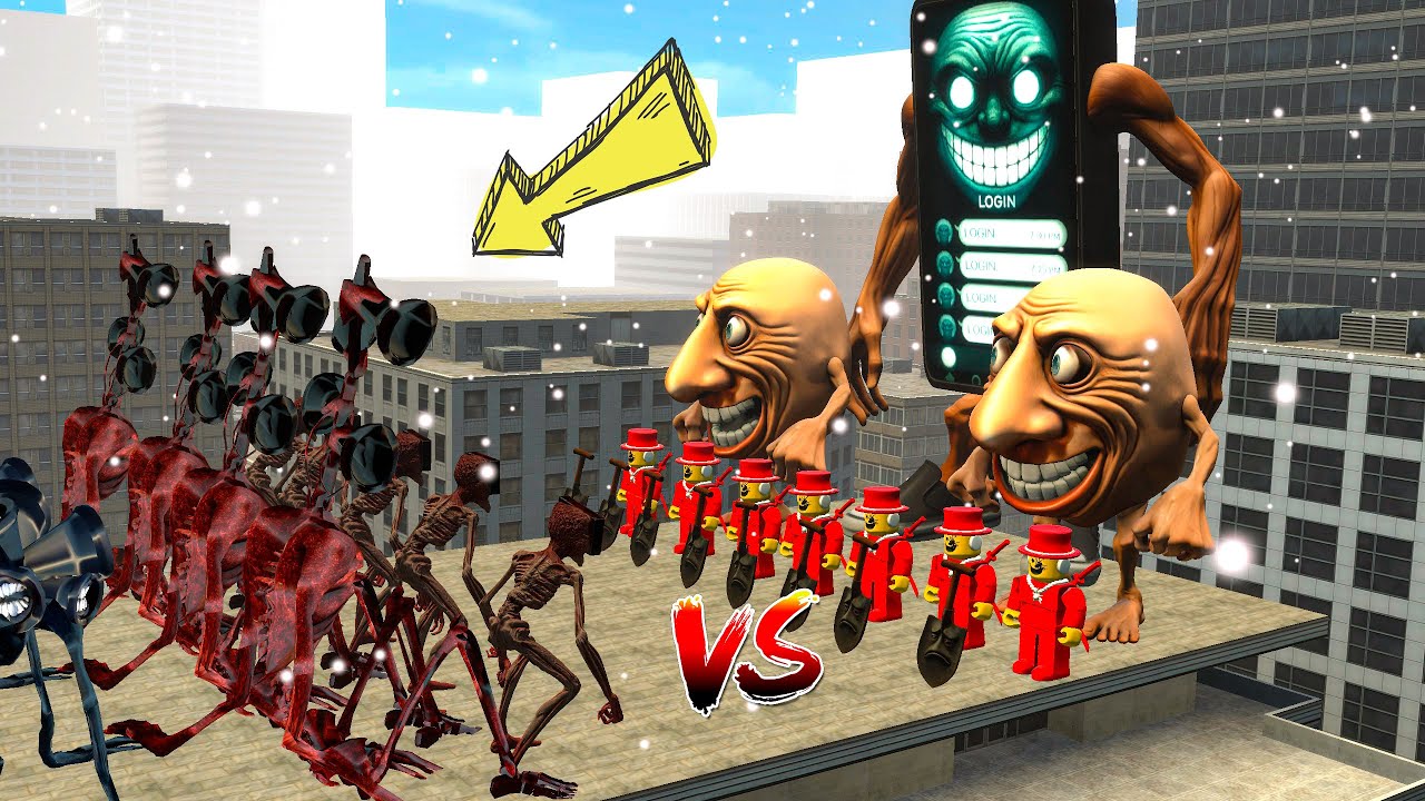 Italian Brainrot Family vs Siren Head Family in Garry's mod!