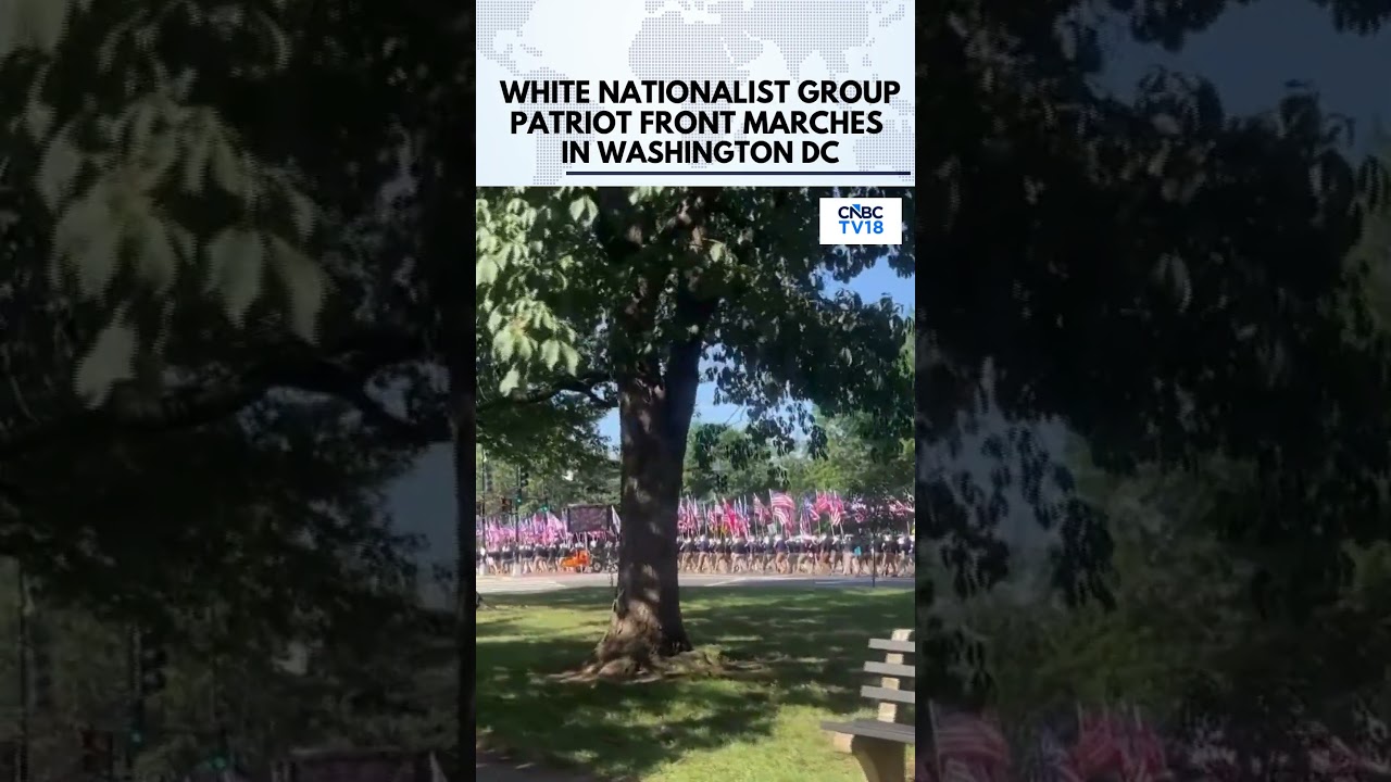 Patriot Front Holds March In Washington, DC Ahead Of Independence Day Events | N18G | CNBC TV18