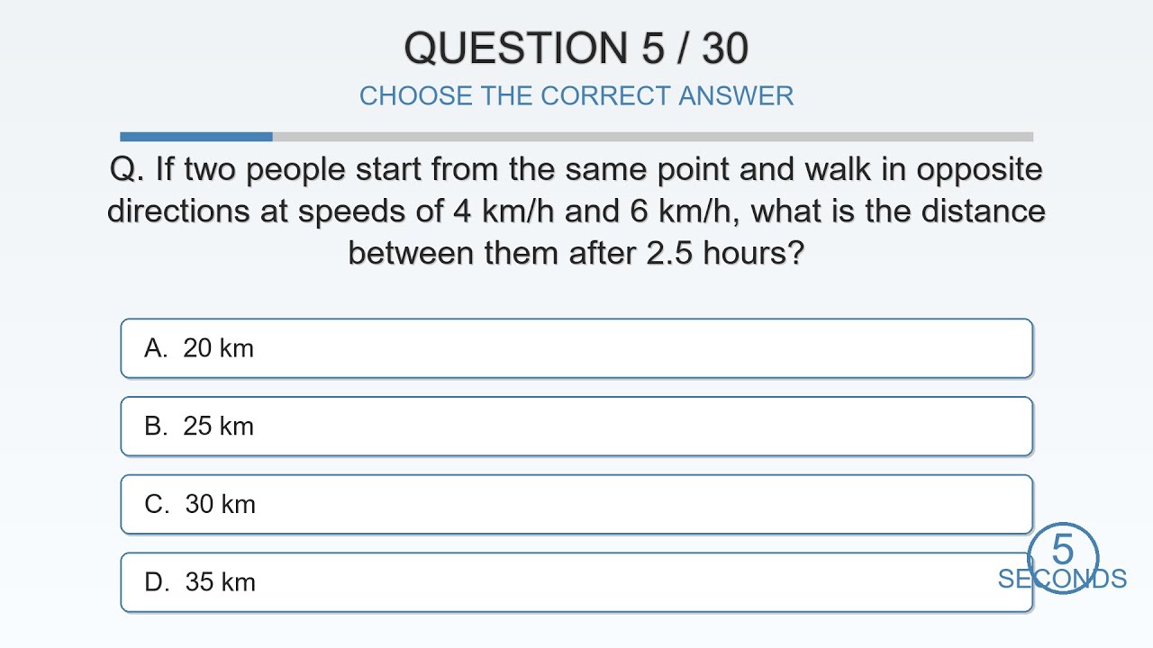 Quantitative Aptitude MCQs  Time, Speed & Distance  Crack SSC, Banking & Govt Exams 🚀