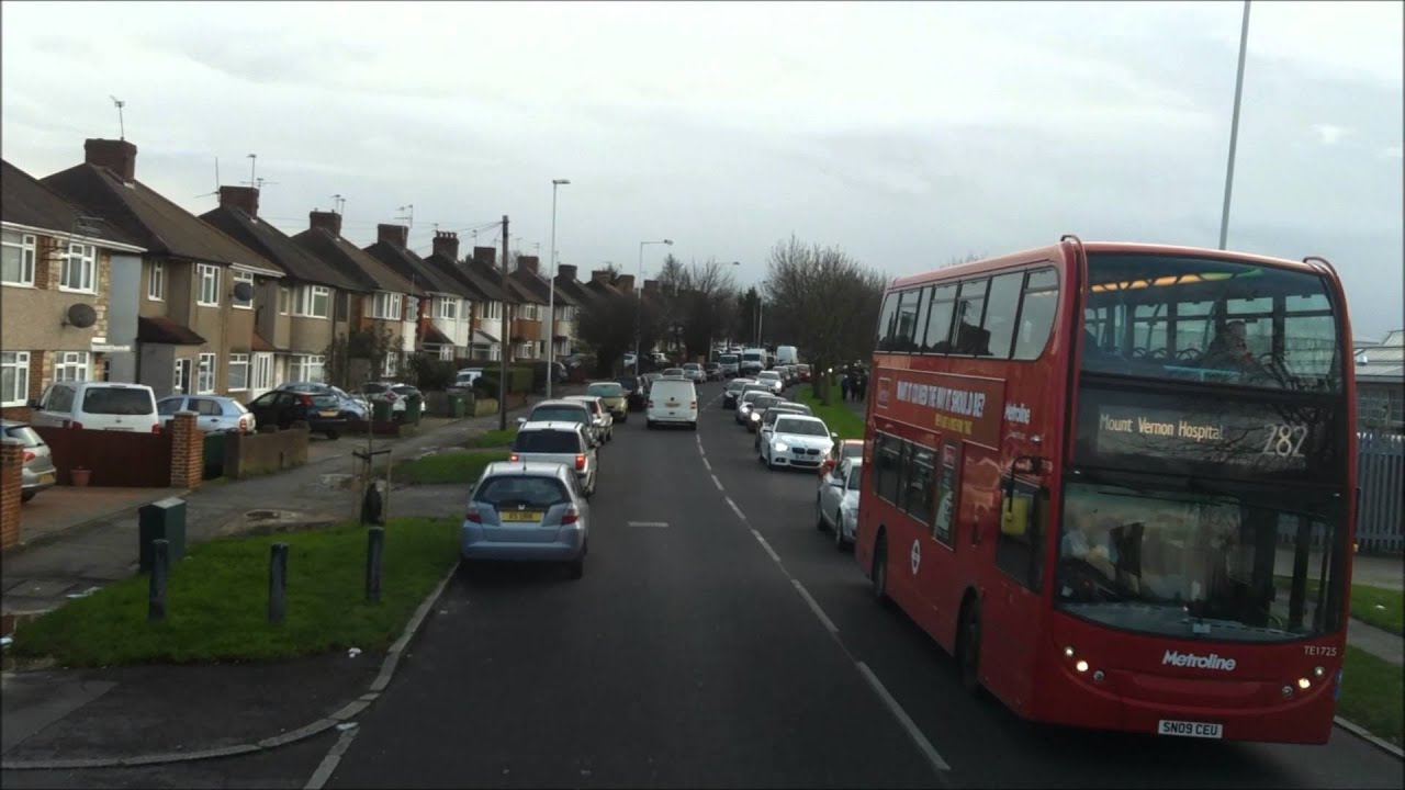 FULL ROUTE VISUAL | London Bus Route 282 - Mount Vernon Hospital to Ealing Hosp | TE1738 (SN09CFO)