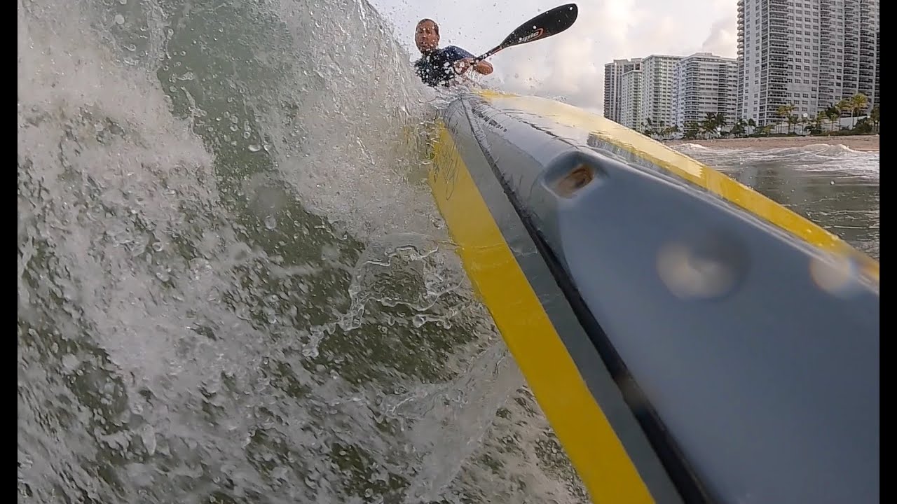 Stellar S18S SurfSkiing Shore Break in South Florida.