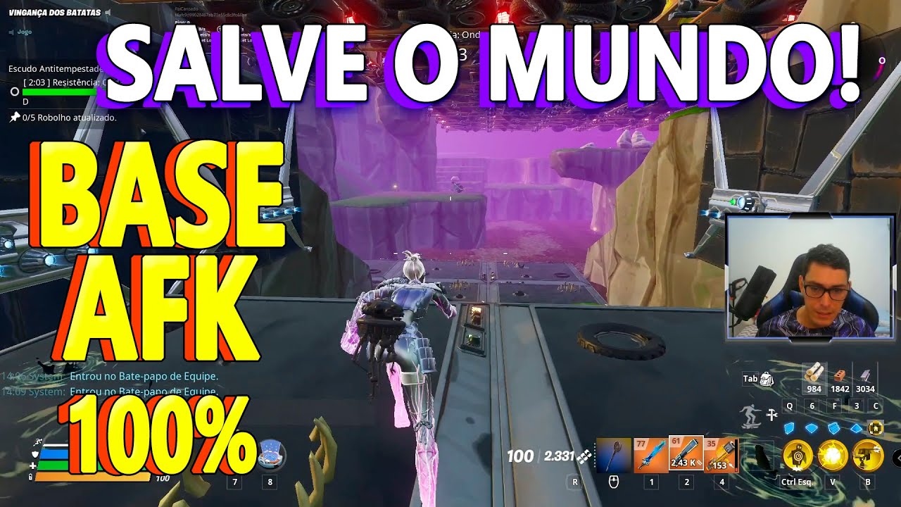 COMO FAZER BASE AFK 100% NO SALVE O MUNDO FORTNITE!