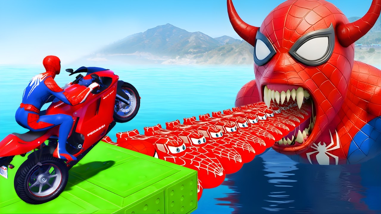 الرجل العنكبوت انقاذ باتمان Spider-Man Rescue VENOM, RUMI funny Games GTA 5 superhero