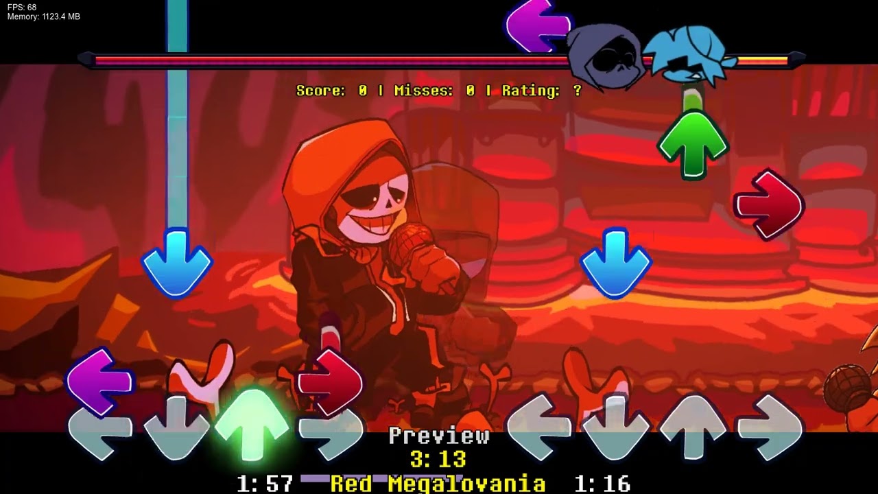 Friday Night Funkin Vs Skeleton Bros Red Megalovania FanCharted