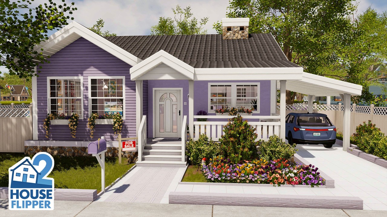 House Flipper 2 - Lavender House Renovation - Full Renovation and Tour | A Very Lavender House