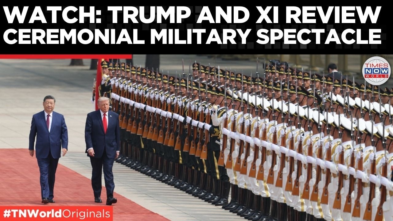 MILITARY SPECTACLE: Trump & Xi Review Chinese Guard of Honor