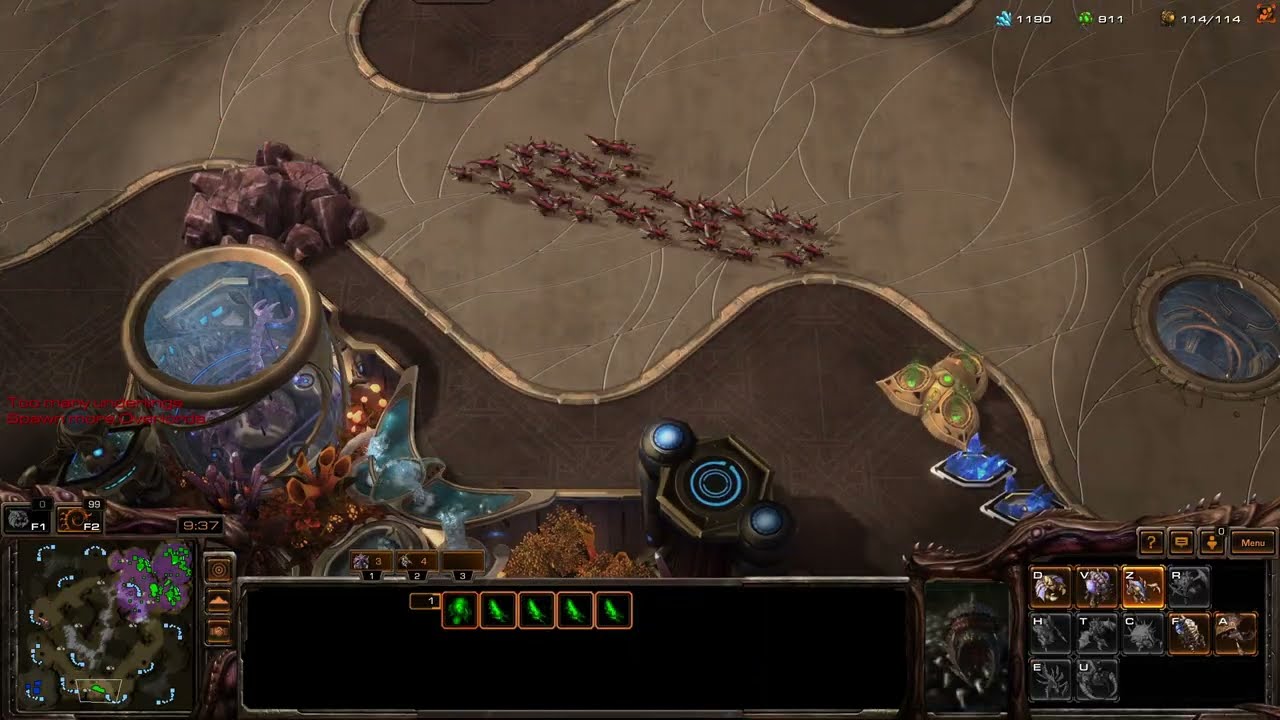 Here and now - Starcraft II - Zerg vs Teran [Elite A.I.]
