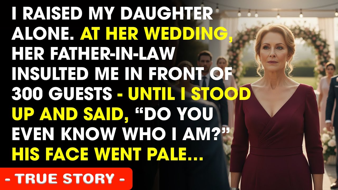 I Raised My Daughter Alone — At Her Wedding, Her Father-In-Law Insulted Me In Front Of 300 Guests