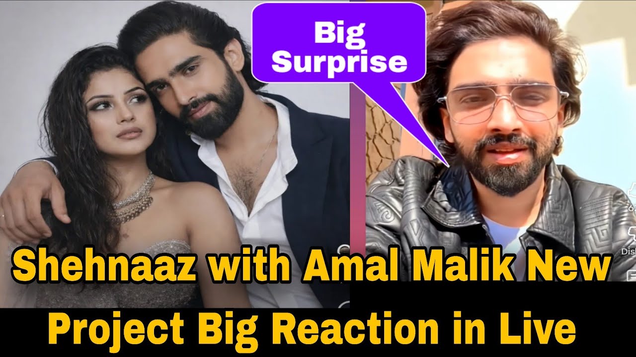 Shehnaaz with Amal Malik New Project Big Reaction in Live 