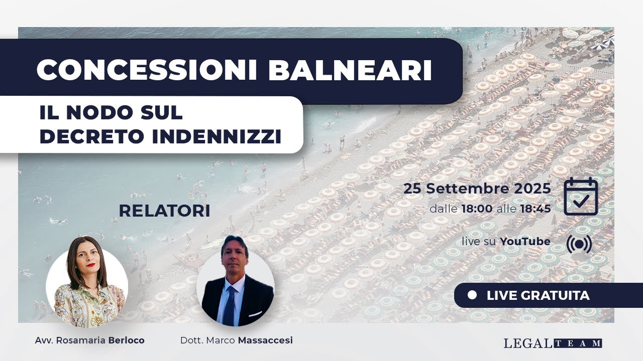 CONCESSIONI BALNEARI: il nodo sul decreto indennizzi