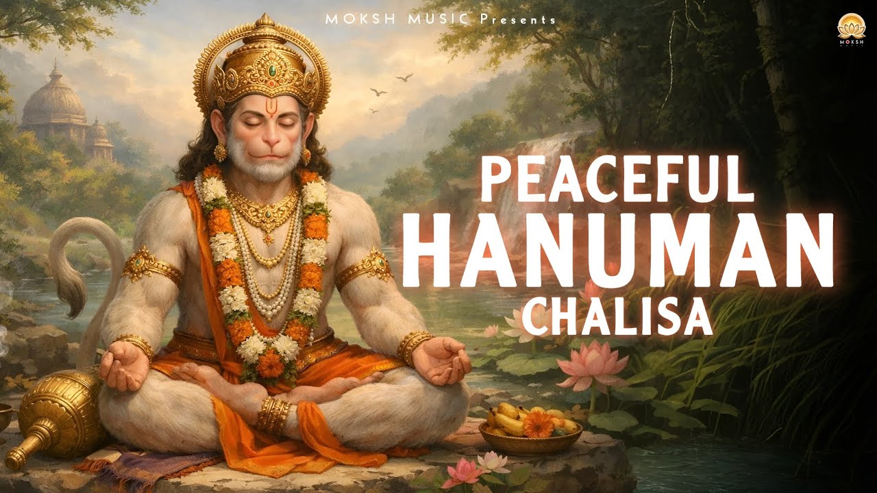 हनुमान चालीसा पूर्ण पाठ | Hanuman Chalisa with Lyrics | मंगलवार स्पेशल | MOKSH Music 