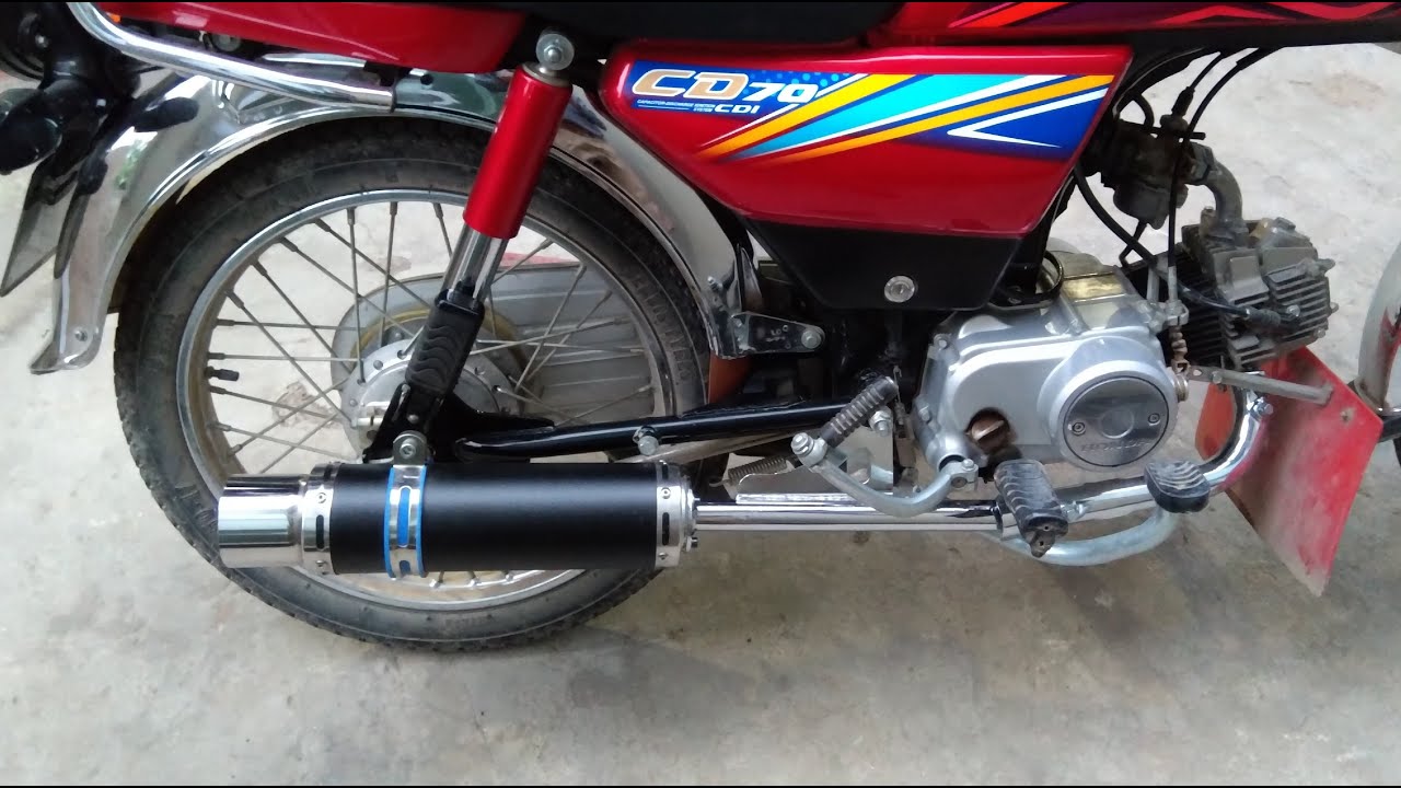 High Bass Exhaust For Bikes Urdu/Hindi | Exhaust for 70 cc bikes | New Exhaust Fitting | Rhino Bikes