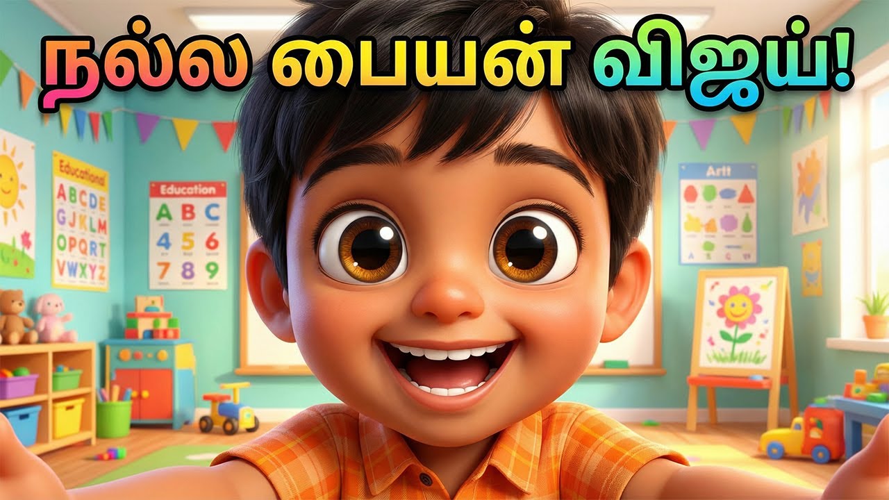 நல்ல பையன் விஜய் | Tamil School Rhyme for Kids | Vijay’s Kids World