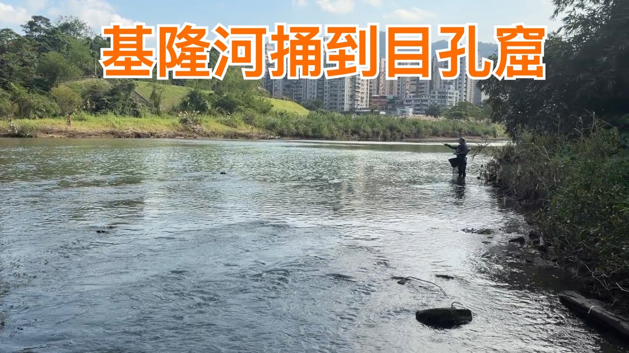 Creek fishing in Taiwan今天的基隆河捅到目孔窩了嗎
