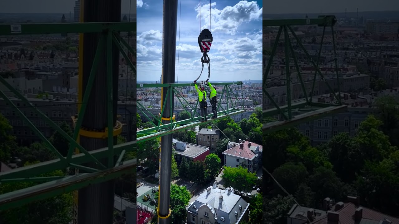 Demontaż żurawia wieżowego Terex CTT 181
