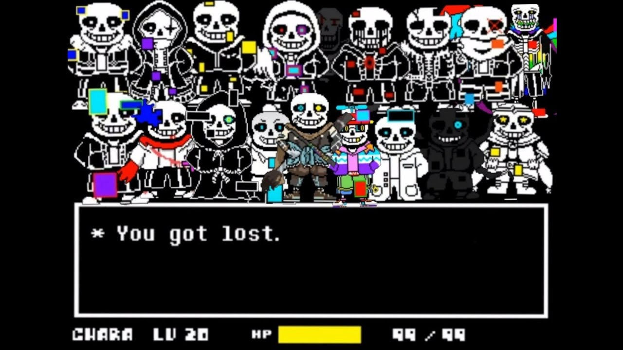 [게임]Ink! Sans 1페이즈 전투 (한글자막)