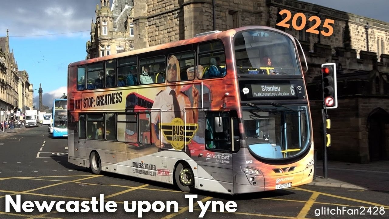 Buses in Newcastle upon Tyne, England 2025