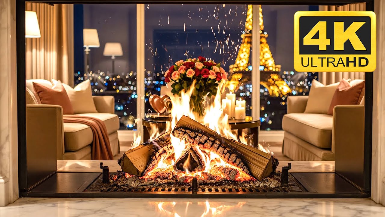 🔥 Cozy Paris Ambience 🗼 Romantic Jazz in a Cozy Paris Apartment with Eiffel Tower View