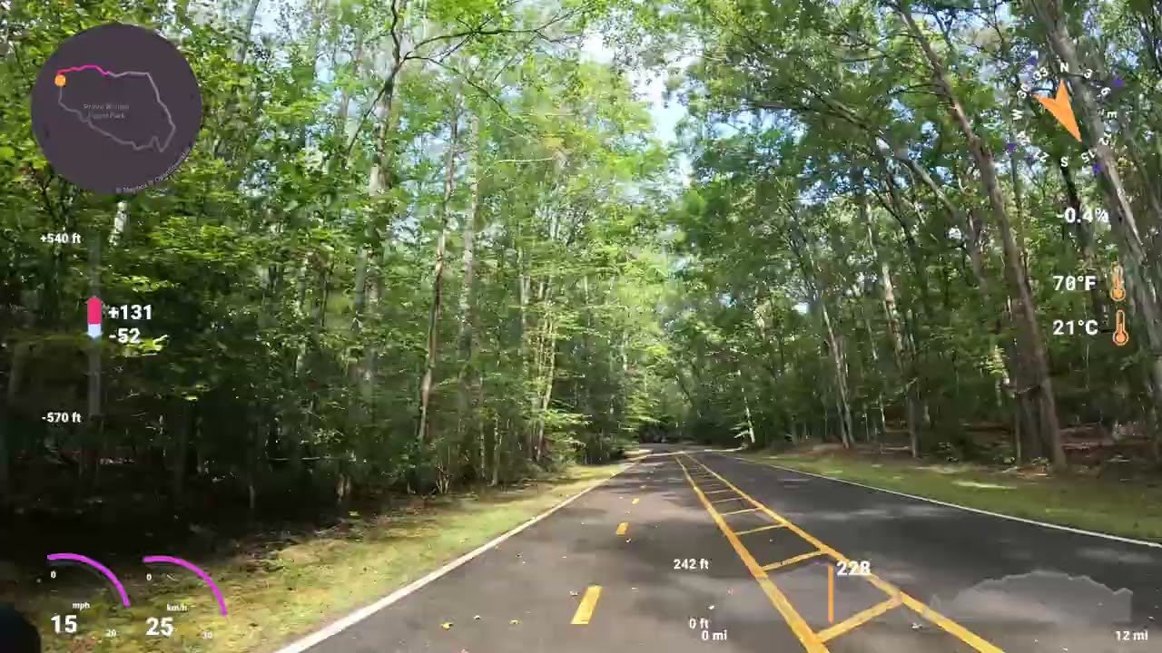 38 min 4k video:  Cycling in Prince William National Forest in Northern Virginia  telemetry overlay